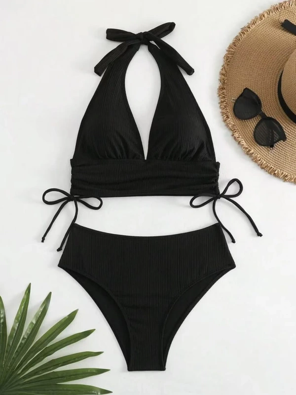Halter Bikini with Floral Trim, style SH-BK-20