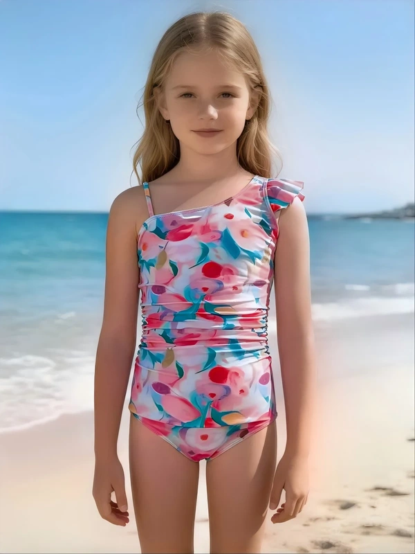 Kids' Watercolor One-Piece, style SH-KD-07