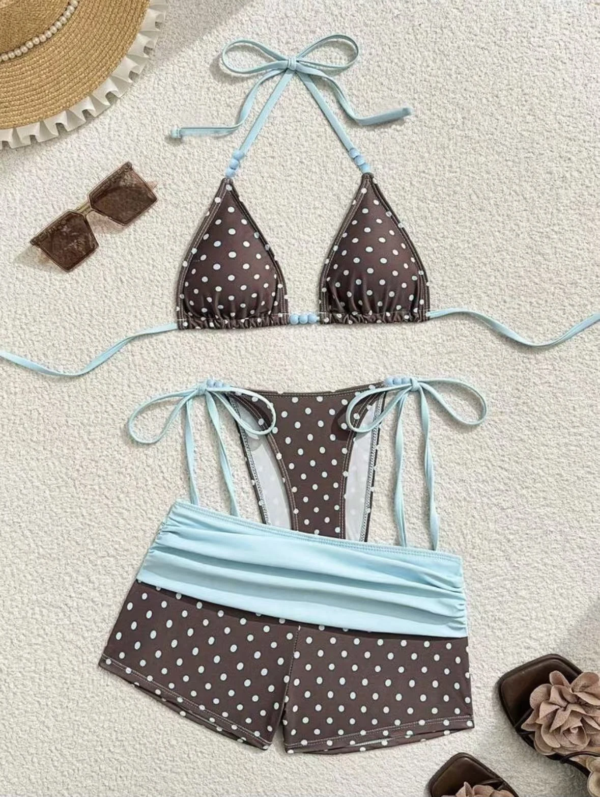 Polka-Dot Bikini & Wrap Set, photograph 4