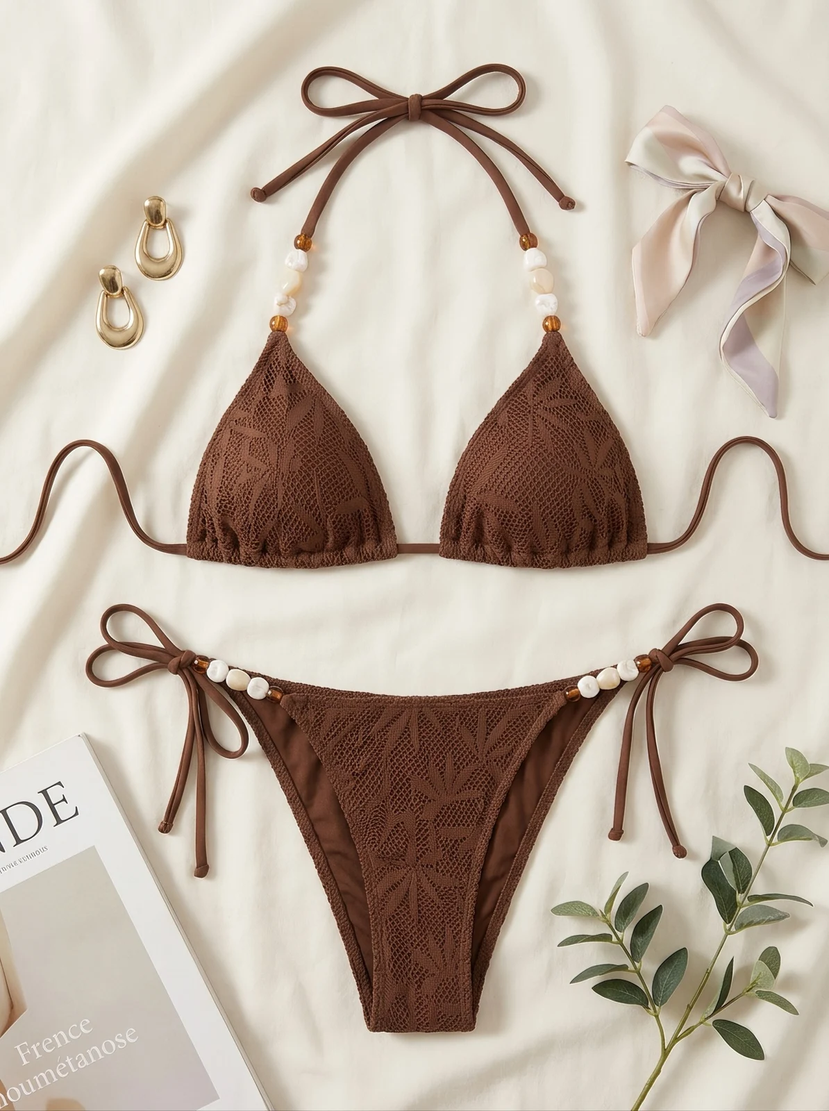 Shell-Detail Triangle Bikini, photograph 3