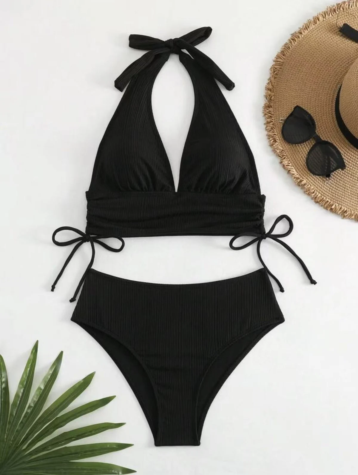Halter Bikini with Floral Trim, SH-BK-20, original product photograph