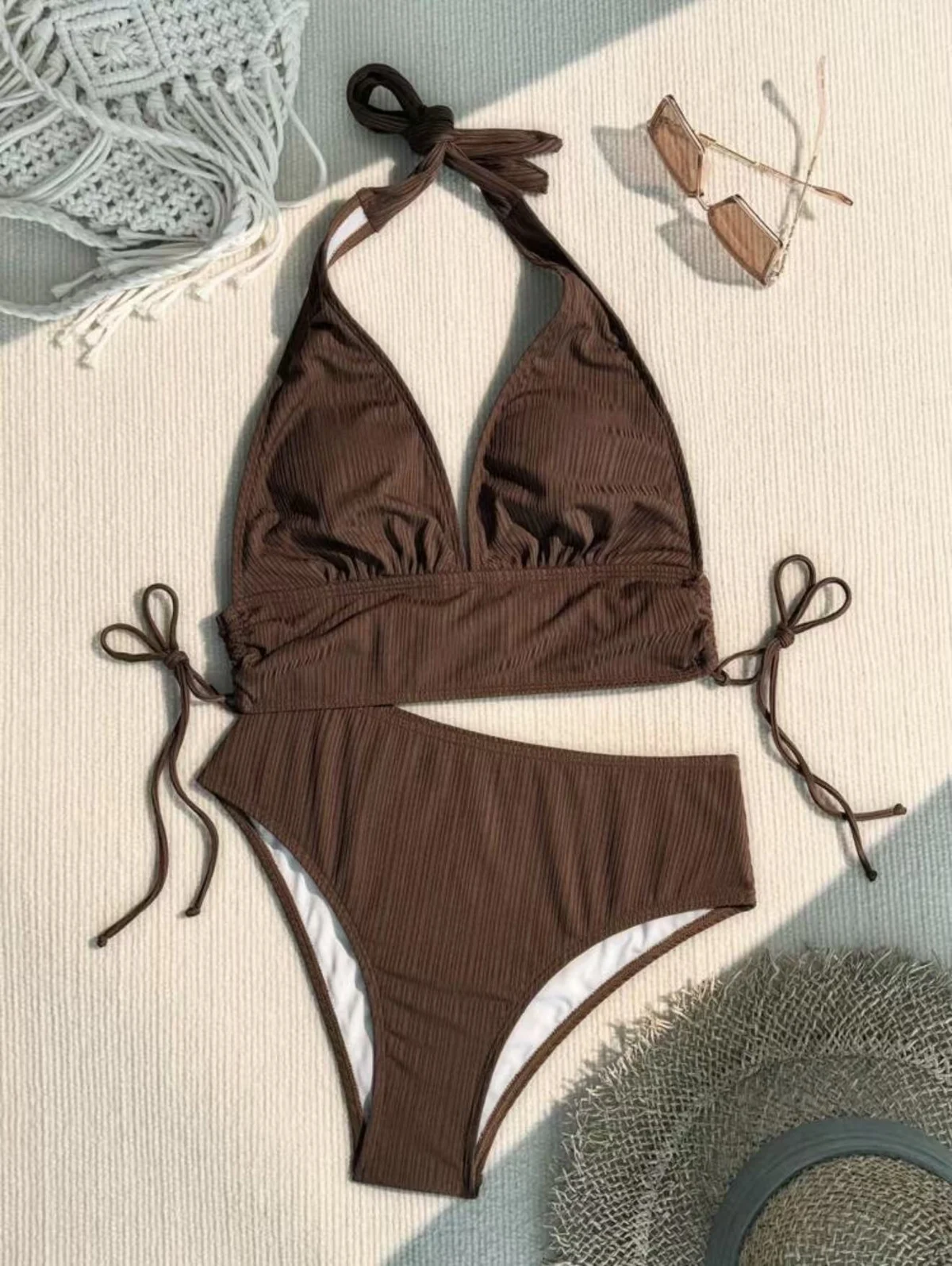 Halter Bikini with Floral Trim, photograph 2