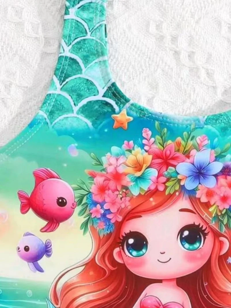 Kids' Mermaid-Print One-Piece, photograph 2