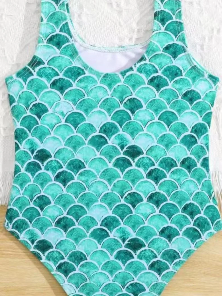 Kids' Mermaid-Print One-Piece, photograph 4