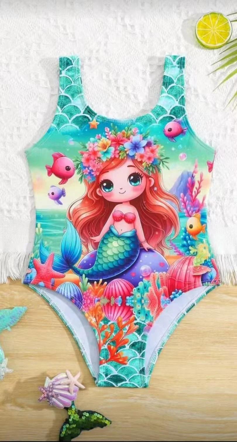 Kids' Mermaid-Print One-Piece, photograph 5