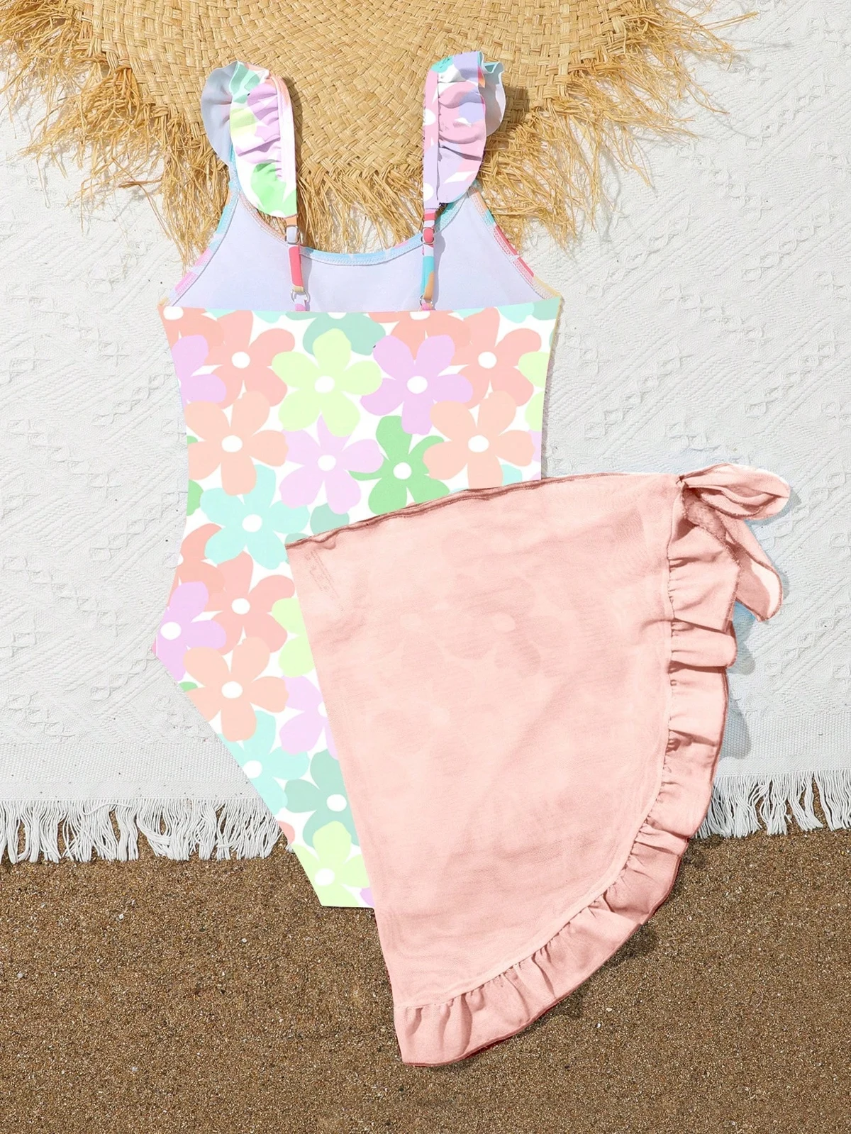 Kids' Pastel Floral One-Piece, photograph 2