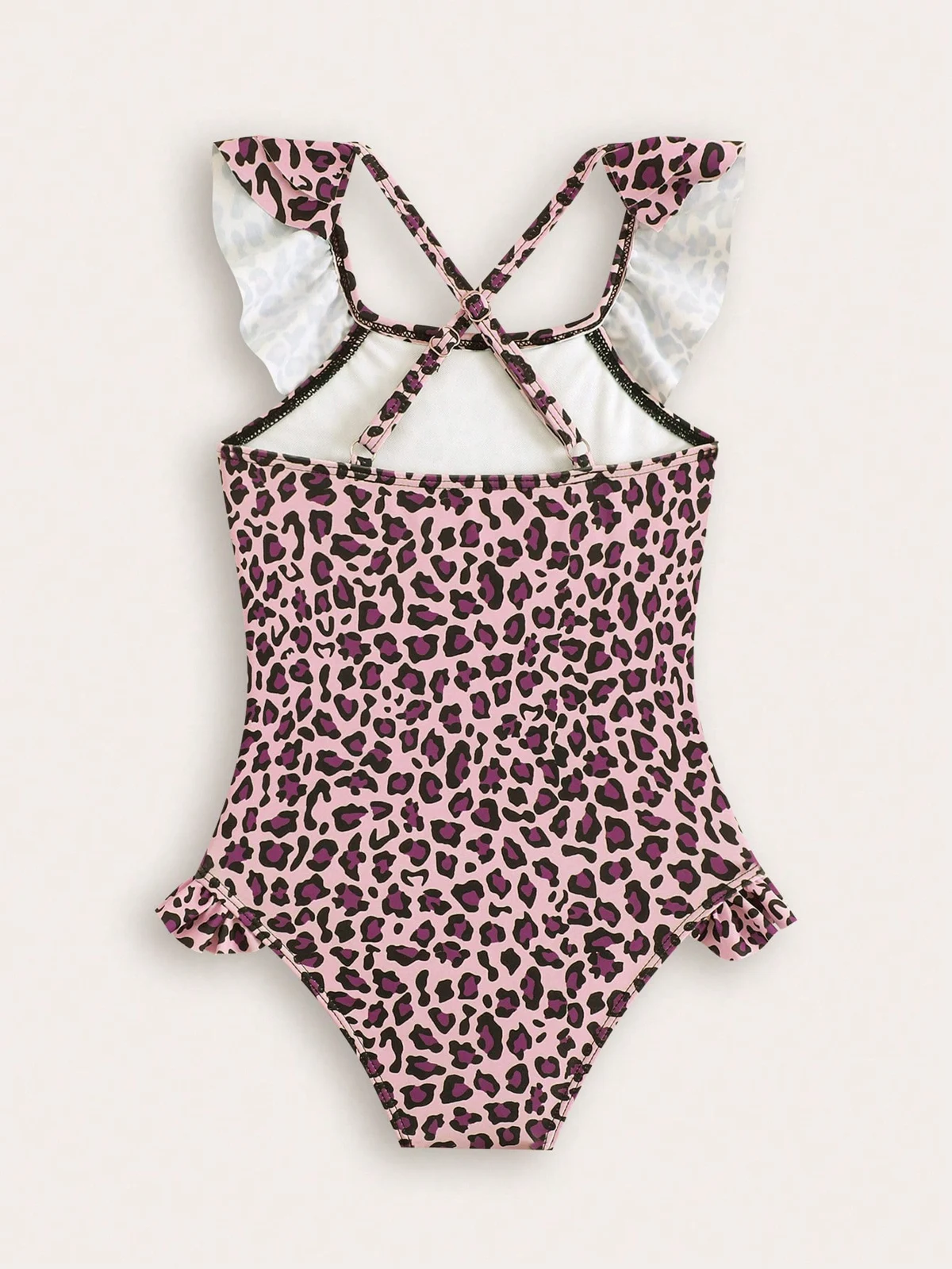 Kids' Leopard Ruffle One-Piece, photograph 3