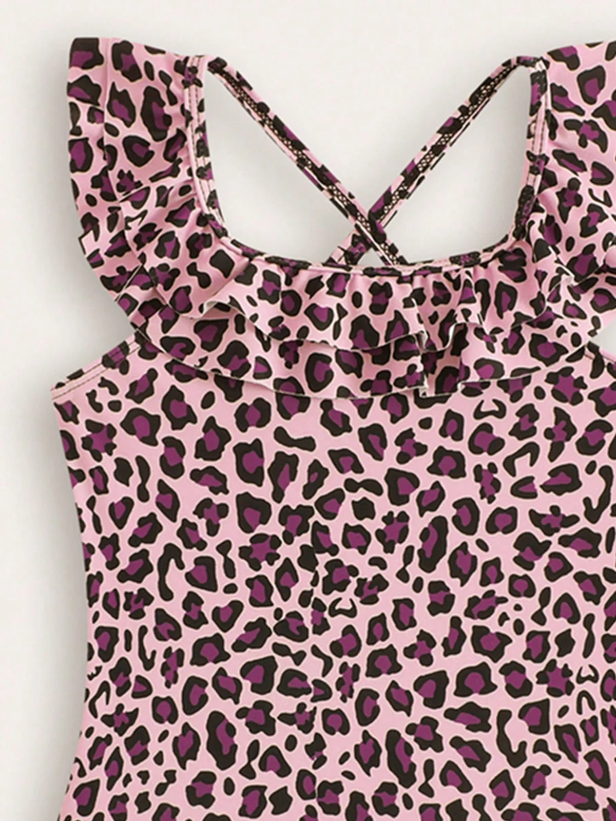 Kids' Leopard Ruffle One-Piece, photograph 4