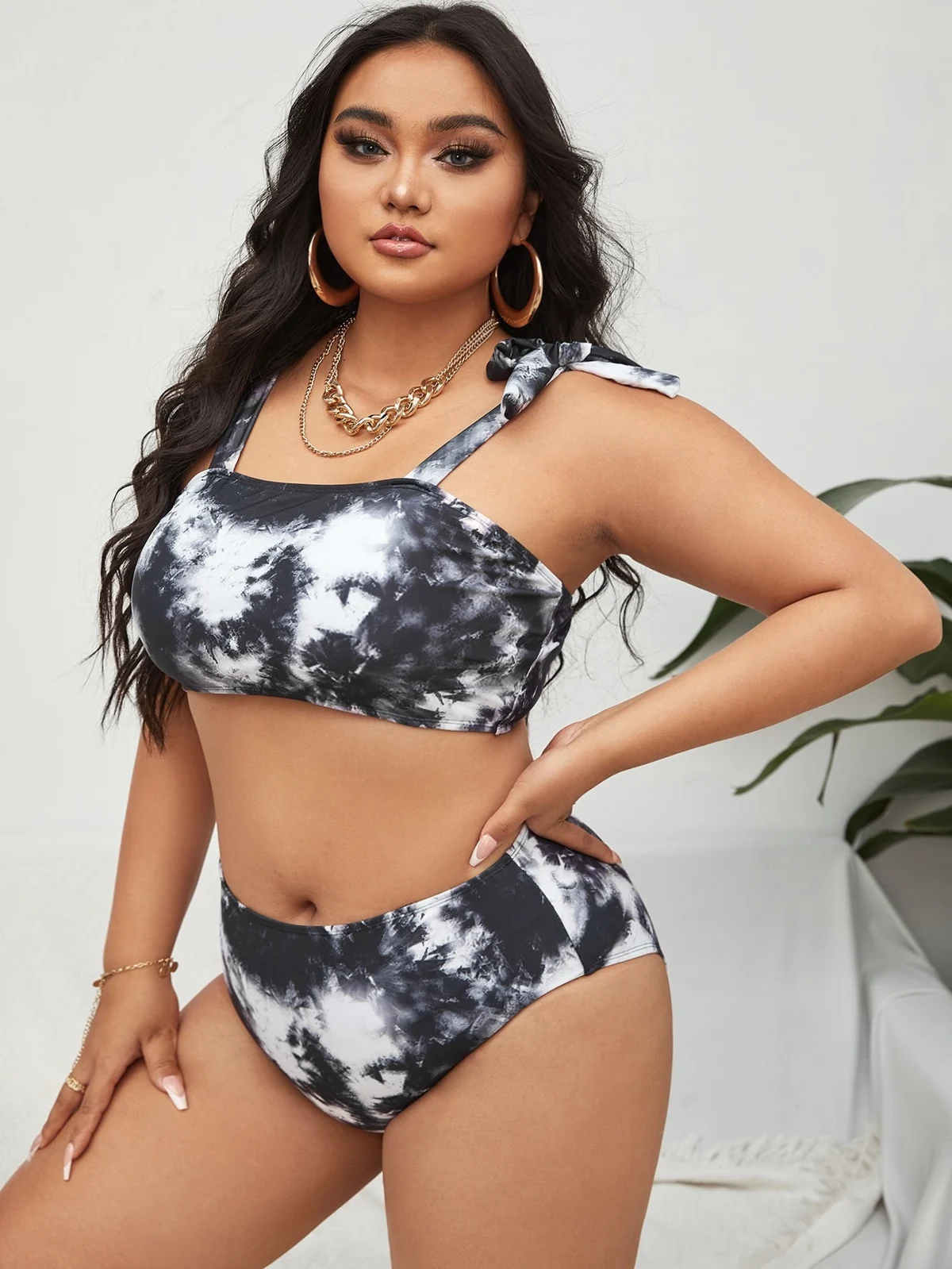 Plus-Size Tie-Dye Bikini, SH-PS-01, original product photograph