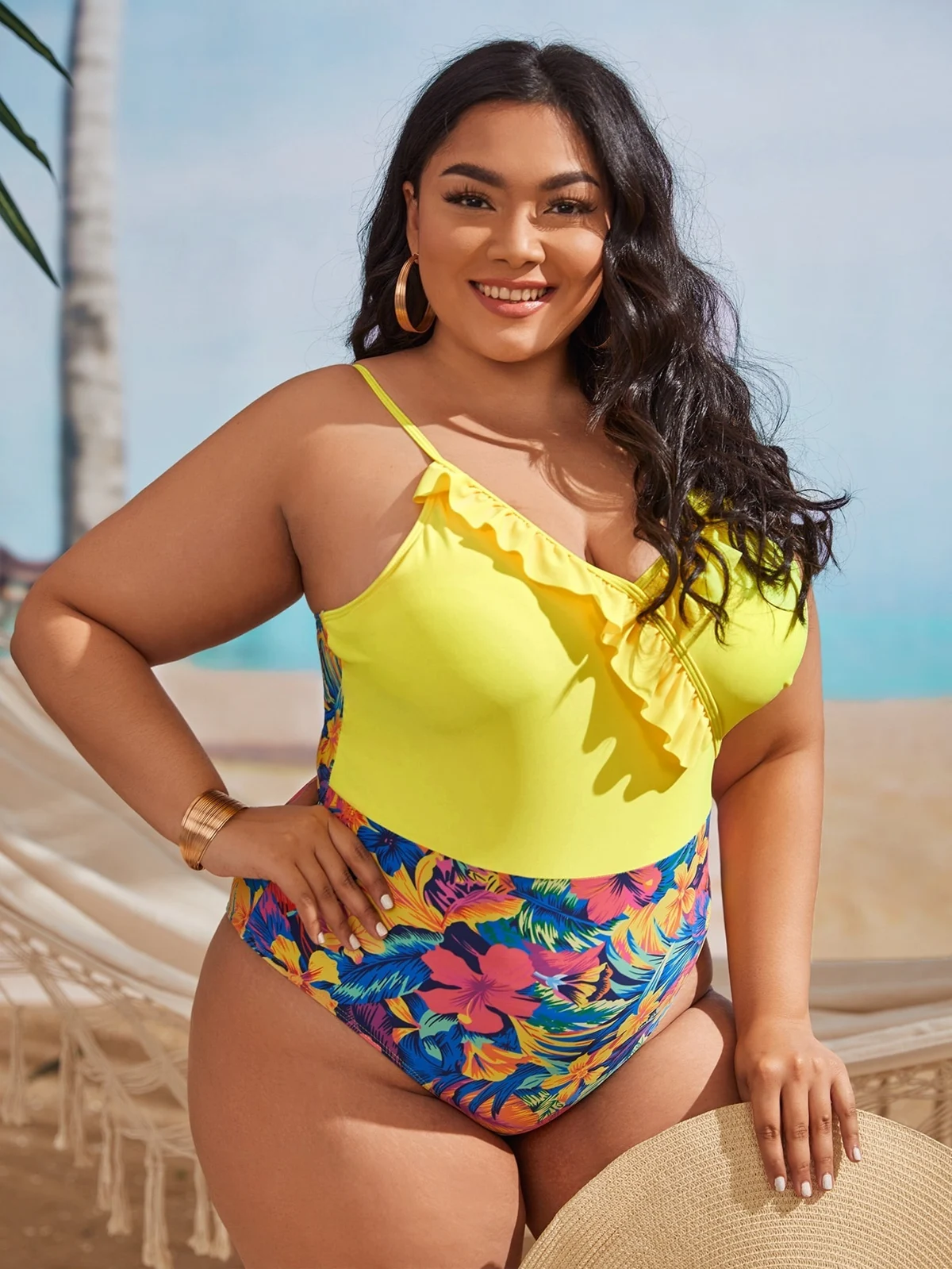 Plus-Size Ruffle Wrap Suit, photograph 3
