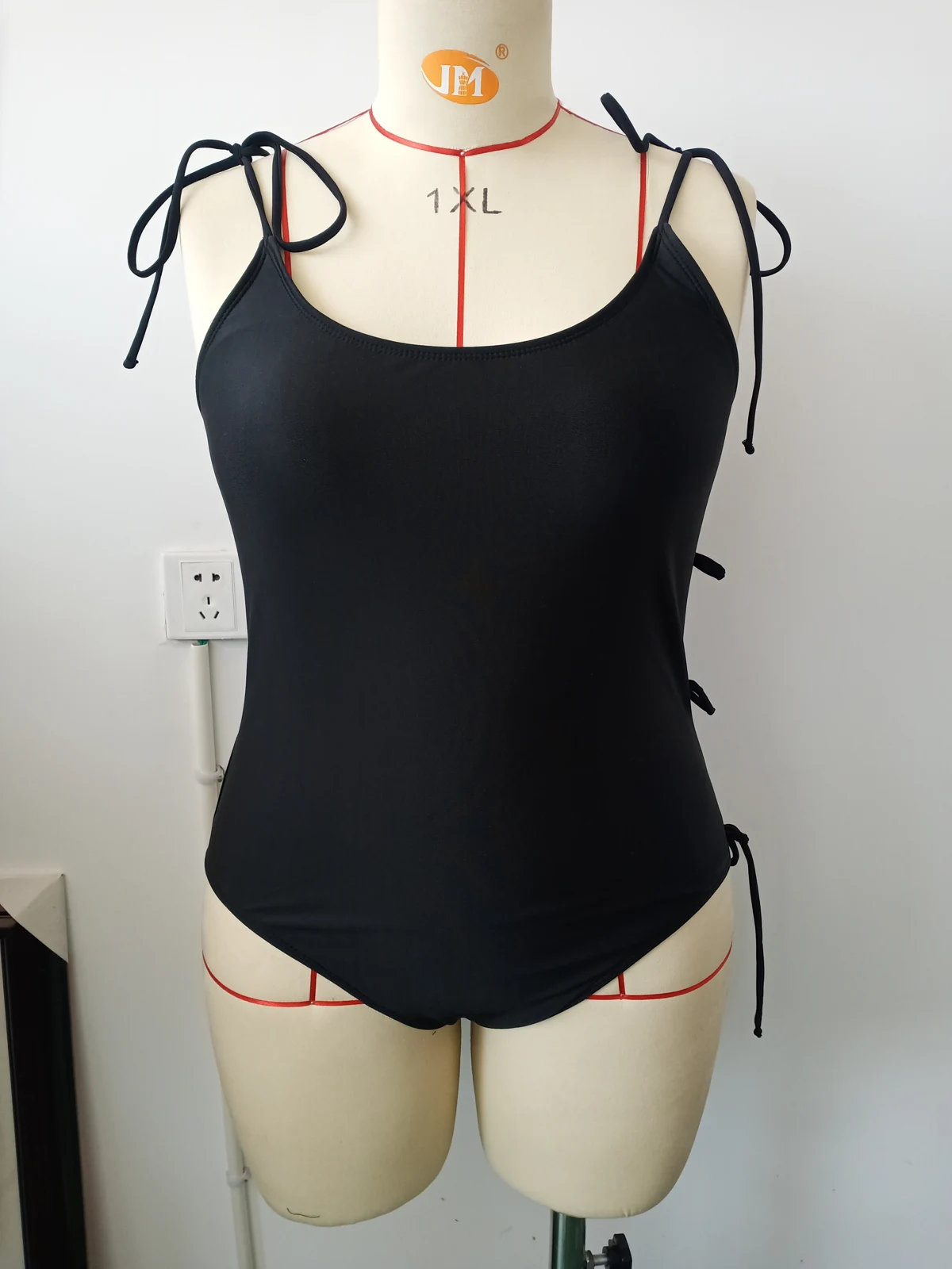 Plus-Size Abstract Tie-Strap Suit, photograph 3