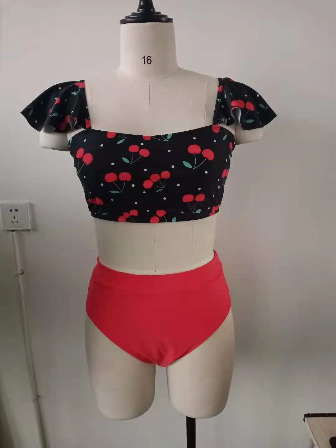 Plus-Size Cherry Ruffle Bikini, photograph 2