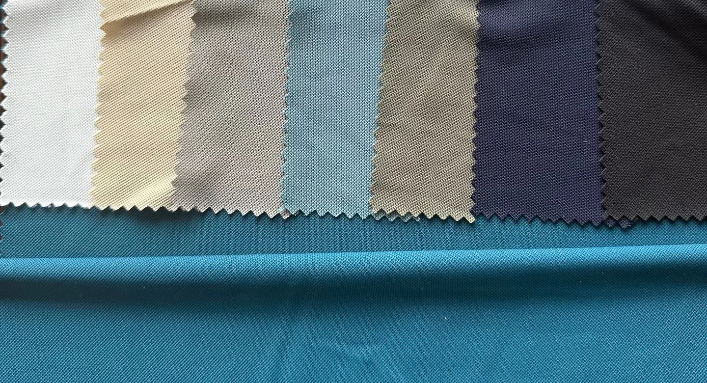 Fabric swatches prepared for material selection